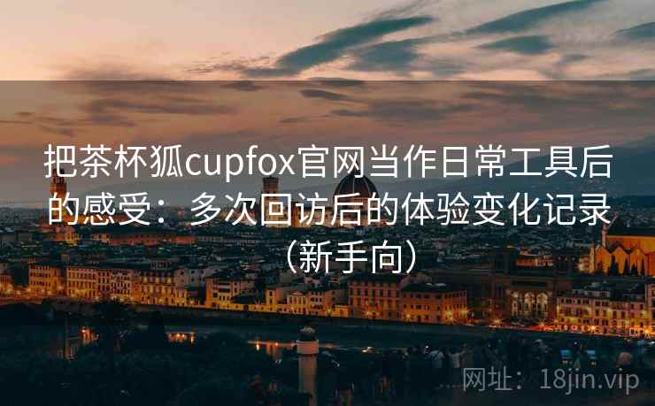 把茶杯狐cupfox官网当作日常工具后的感受：多次回访后的体验变化记录（新手向）