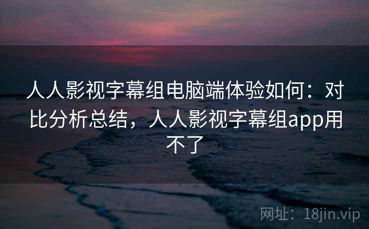 人人影视字幕组电脑端体验如何：对比分析总结，人人影视字幕组app用不了