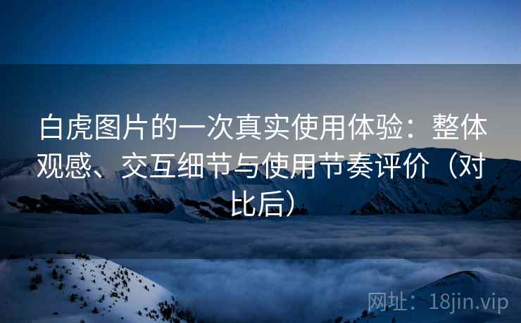 白虎图片的一次真实使用体验：整体观感、交互细节与使用节奏评价（对比后）